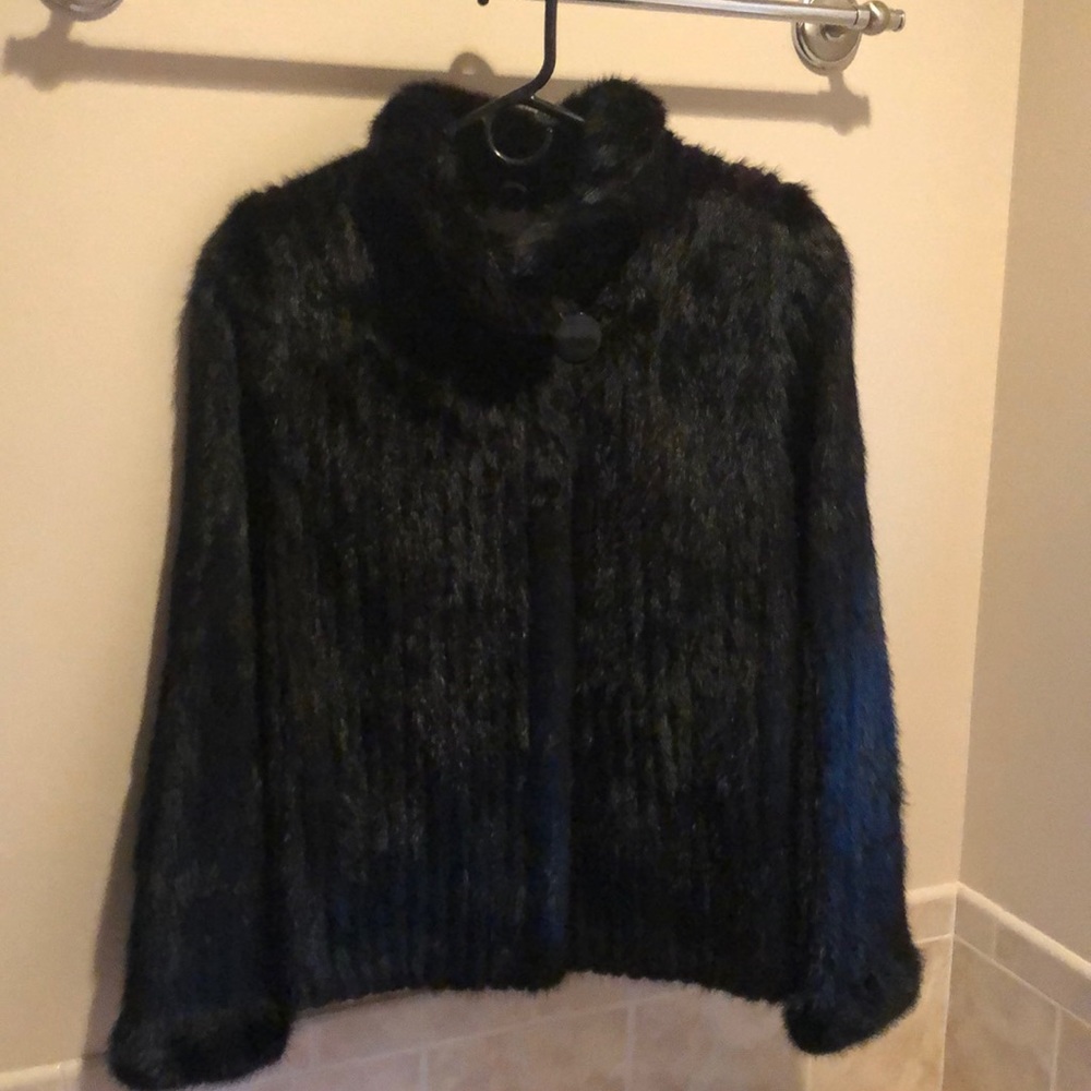 Black mink jacket, x-small. Real Mink, never worn.